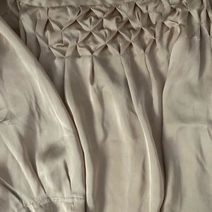 Beautiful cream silk top with unique pattern